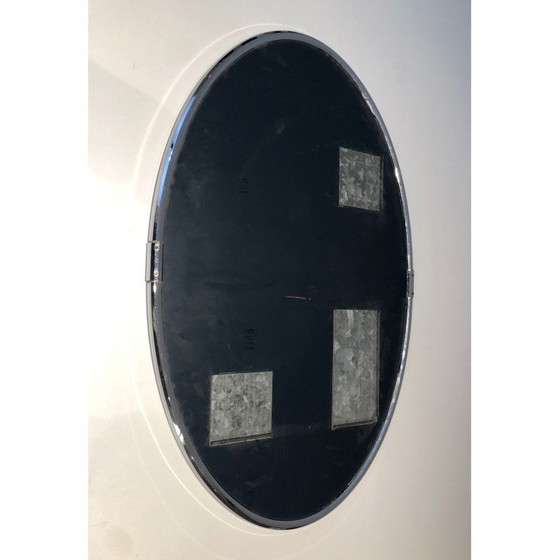 Image 1 of Ovaler Spiegel aus Chrom, 1970
