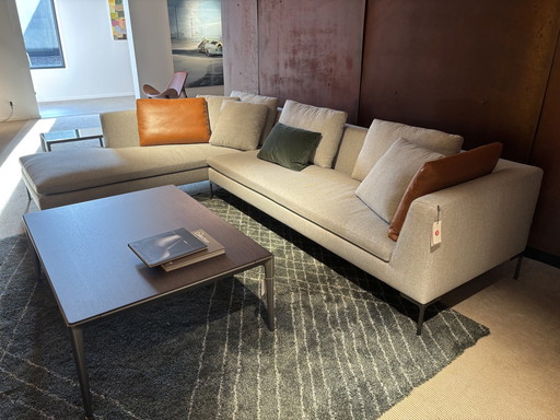 B&B Italia Charles Ecksofa Stoff Kat. Extra Edit Grau Mix