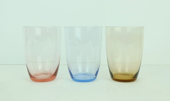 Image 1 of Set aus 6 Gläsern aus der mid century in einem Messinghalter mit Bambusgriff aus den 1950er Jahren