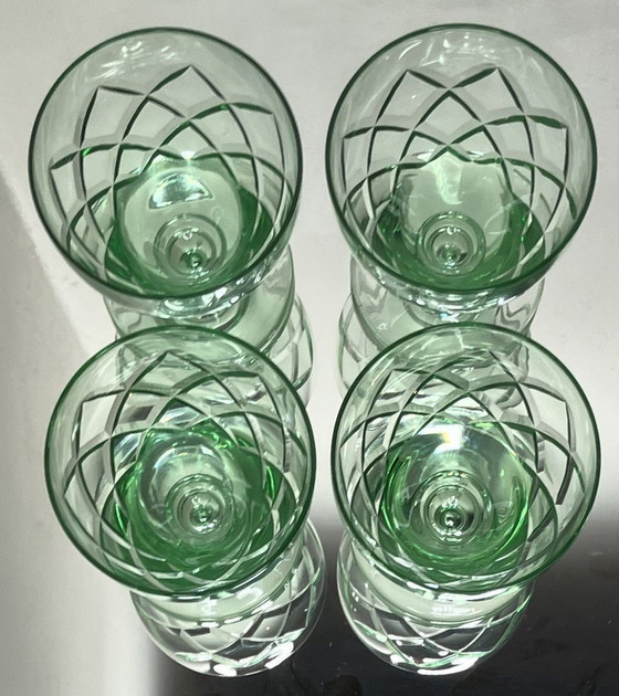 Image 1 of Schöne grüne Kristallgläser