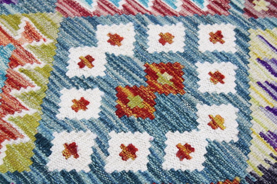 Image 1 of Original Old Style Kelim Afghan 248 X 183 Cm Top Zustand