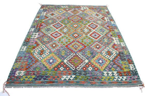 Image 1 of Original Old Style Kelim Afghan 248 X 183 Cm Top Zustand