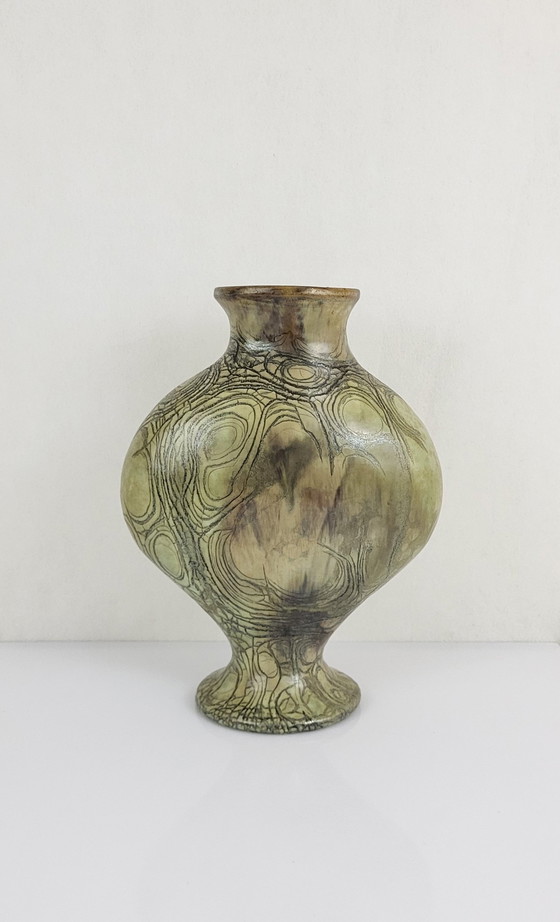 Image 1 of Vase Aus Steinzeug Von Anne Marie Sybesma De Bay Alias Miep