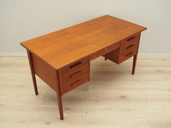 Image 1 of Teakholz-Schreibtisch, Dänisches Design, 1970er Jahre, Produktion: Dänemark