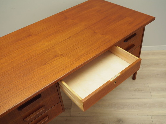 Image 1 of Teakholz-Schreibtisch, Dänisches Design, 1970er Jahre, Produktion: Dänemark