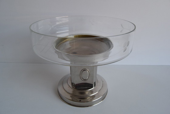 Image 1 of Art-Déco-Schale mit Fruchtaufsatz, 1930er Jahre