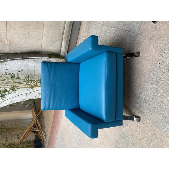 Image 1 of Paar Vintage-Sessel Modell 875 aus Stahl und Stoff von Ico Parisi für Cassina, 1960