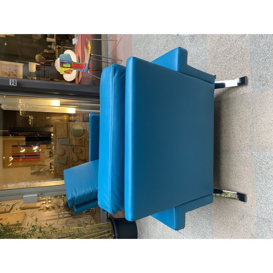 Image 1 of Paar Vintage-Sessel Modell 875 aus Stahl und Stoff von Ico Parisi für Cassina, 1960