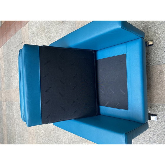 Image 1 of Paar Vintage-Sessel Modell 875 aus Stahl und Stoff von Ico Parisi für Cassina, 1960