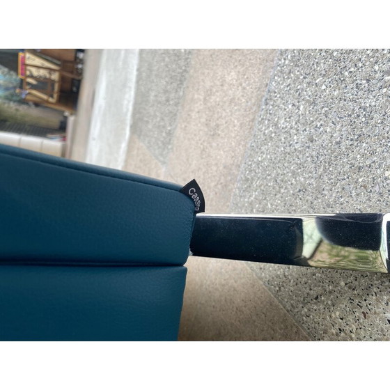 Image 1 of Paar Vintage-Sessel Modell 875 aus Stahl und Stoff von Ico Parisi für Cassina, 1960