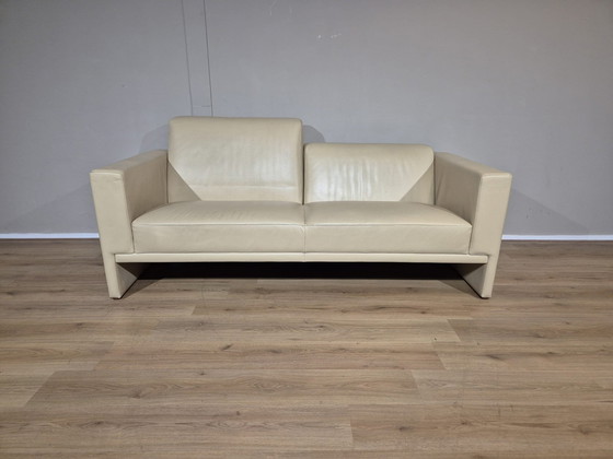 Image 1 of Leolux Trabacalo 3-Sitzer Sofa + Sessel - Creme - Leder - Die