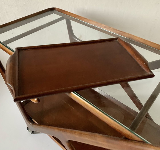 Image 1 of Cesare Lacca voor Cassina Italien - Servierwagen aus den 1950er Jahren