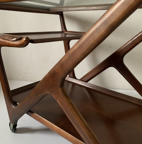 Image 1 of Cesare Lacca voor Cassina Italien - Servierwagen aus den 1950er Jahren