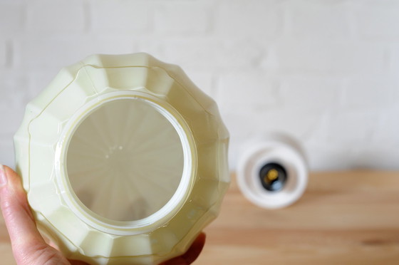 Image 1 of Beige Art-Deco-Deckenlampe von Thabur in Den Haag