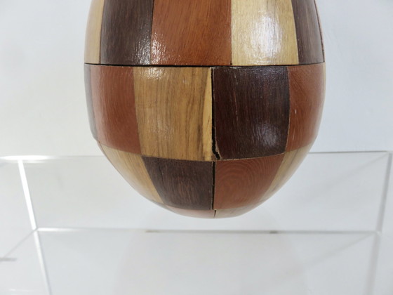 Image 1 of Eiseimer aus echter Kokosnuss mit Intarsien, 1970