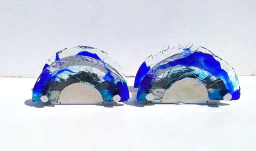 Wandleuchten La Murrina, Muranoglas, 1980S,2er Set