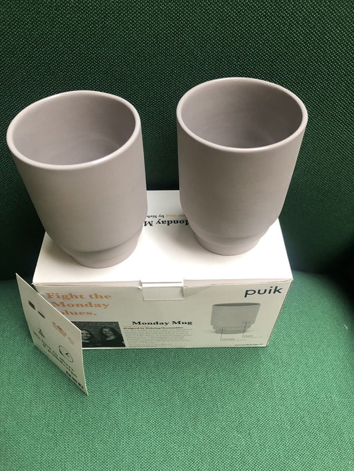 Concrete Look Montag Tassen Keramik von Puik 4 St