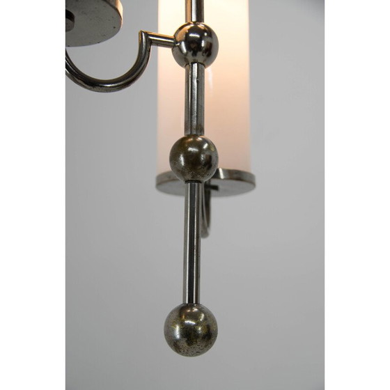 Image 1 of Röhrenförmiger 3-flammiger Kronleuchter, 1930