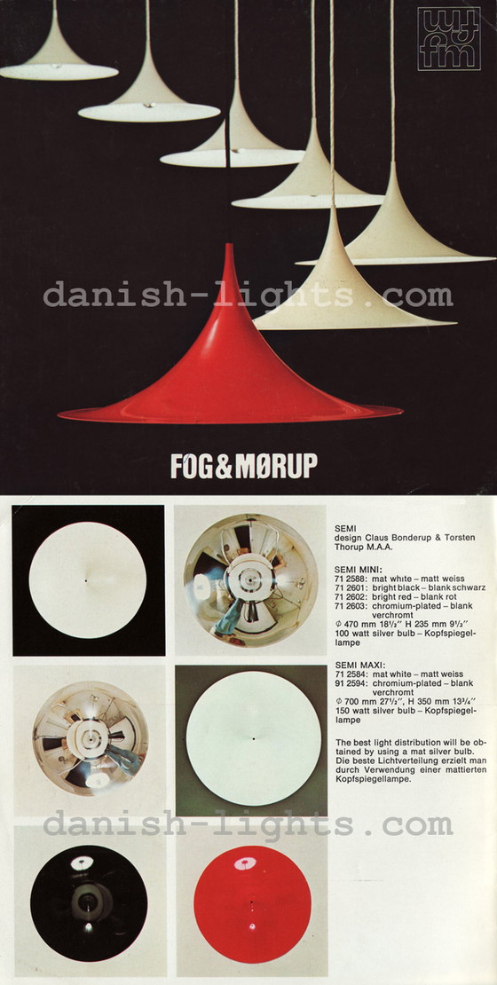 Image 1 of Fog & Morup Semi-Hängelampe