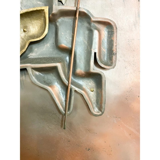 Image 1 of Vintage-Pferdeschild aus Kupfer, Frankreich