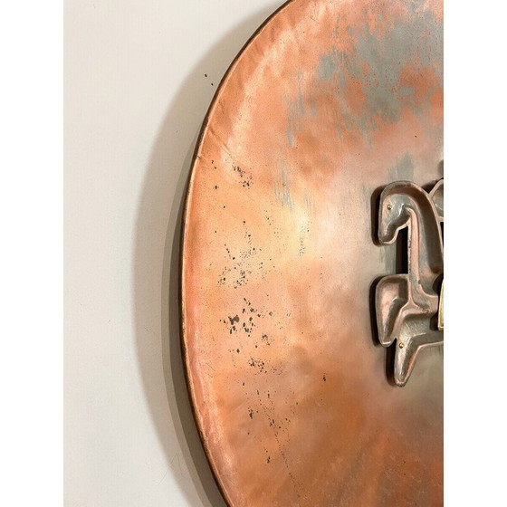 Image 1 of Vintage-Pferdeschild aus Kupfer, Frankreich