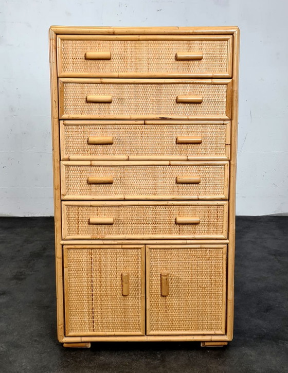 Image 1 of Vintage Schrank aus Rattan