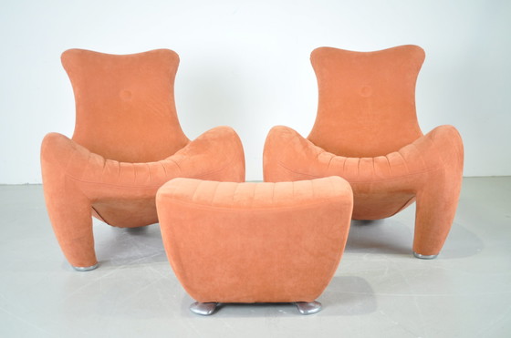 Image 1 of 2x Leolux Balou mit Hocker