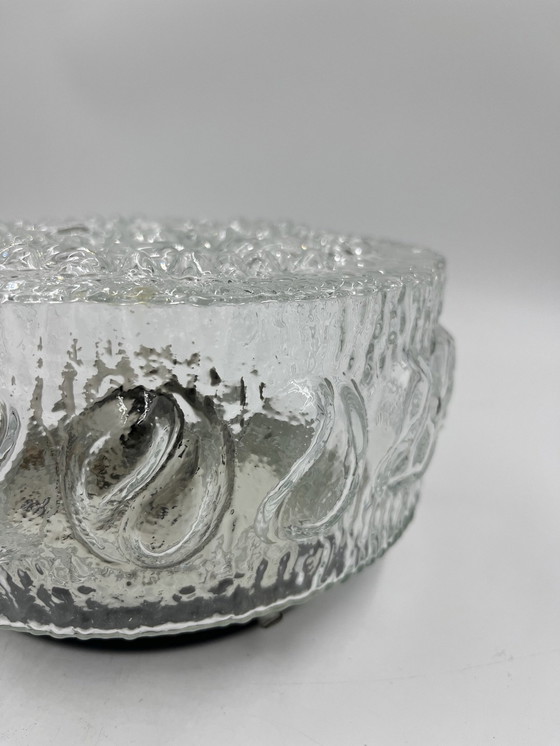 Image 1 of Deckenleuchte Aus Gegossenem Glas Relief