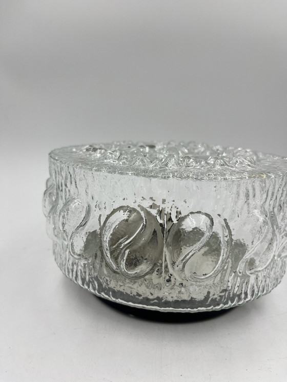 Image 1 of Deckenleuchte Aus Gegossenem Glas Relief