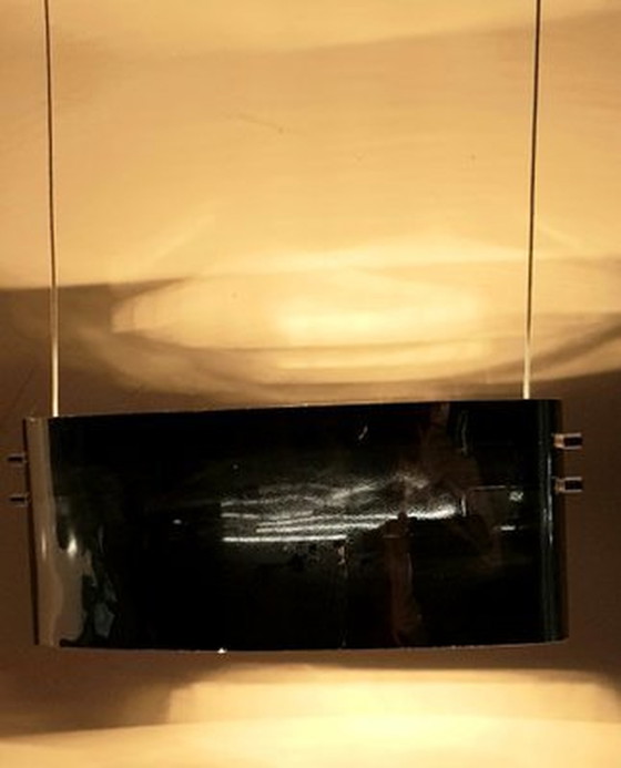 Image 1 of Vittoria S2 Pendelleuchte mit verspiegeltem Glas Lampenschirm von Toso und Massari für Leucos, 1992