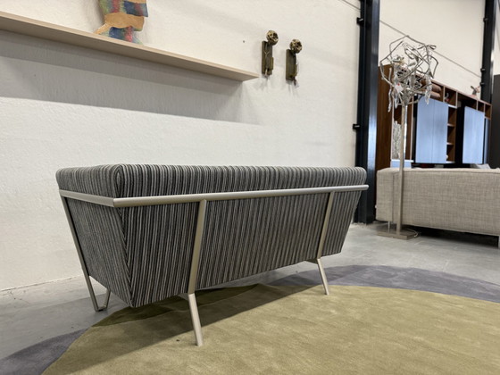 Image 1 of Harvink New Jazz Sofa 2 Sitzer Schwarz Weiß Stoff Leder 166