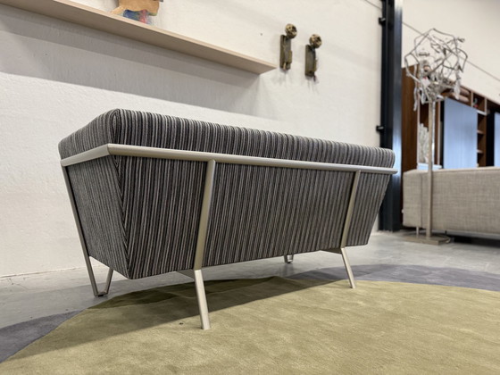 Image 1 of Harvink New Jazz Sofa 2 Sitzer Schwarz Weiß Stoff Leder 166