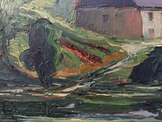 Emile Mortier (1892-1977) - Sommertag vor dem Sturm. C1940S. – Gemälde & Zeichnungen, Wood (photo 15 of 20)