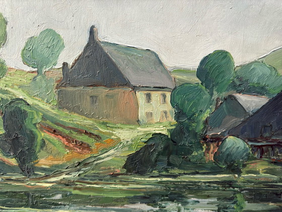 Emile Mortier (1892-1977) - Sommertag vor dem Sturm. C1940S. – Gemälde & Zeichnungen, Wood (photo 3 of 20)