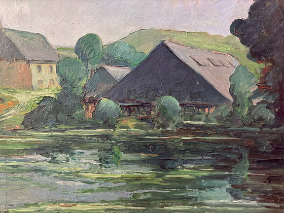 Emile Mortier (1892-1977) - Sommertag vor dem Sturm. C1940S. – Gemälde & Zeichnungen, Wood (photo 16 of 20)