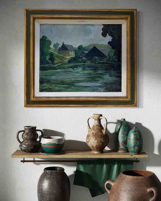 Emile Mortier (1892-1977) - Sommertag vor dem Sturm. C1940S. – Gemälde & Zeichnungen, Wood (photo 7 of 20)