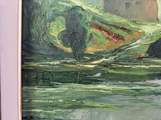 Emile Mortier (1892-1977) - Sommertag vor dem Sturm. C1940S. – Gemälde & Zeichnungen, Wood (photo 6 of 20)