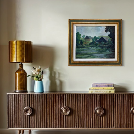 Emile Mortier (1892-1977) - Sommertag vor dem Sturm. C1940S.