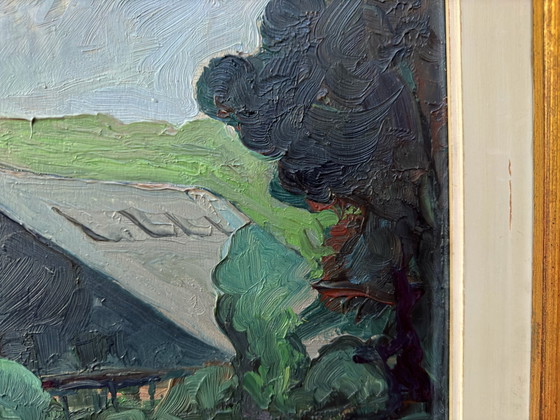Emile Mortier (1892-1977) - Sommertag vor dem Sturm. C1940S. – Gemälde & Zeichnungen, Wood (photo 10 of 20)