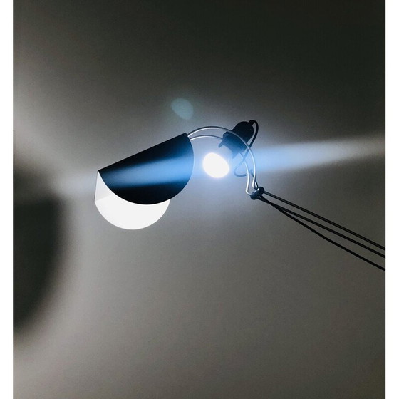 Image 1 of Vintage-Stehlampe aus schwarz lackiertem Metall von Pas d'Urbino und Lomazzi für Harvey Luce iGuzzini, Italien 1970