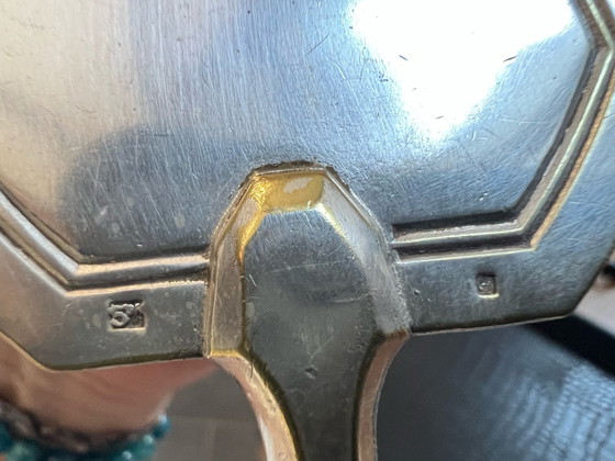 Image 1 of Dessertschaufel aus versilbertem Metall 2 Stempel Art Deco Vintage