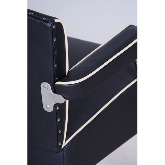 Image 1 of Vintage Bauhaus Sessel aus Chromstahl und Leder von Gilbert Rohde, Deutschland 1930