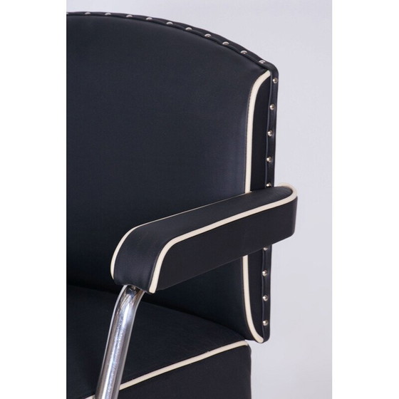 Image 1 of Vintage Bauhaus Sessel aus Chromstahl und Leder von Gilbert Rohde, Deutschland 1930