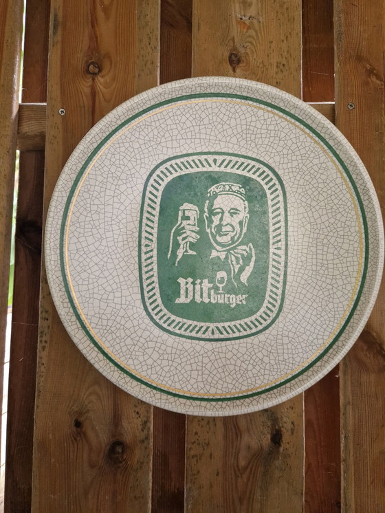 Image 1 of Original Bidburger Steingut-Werbeschild