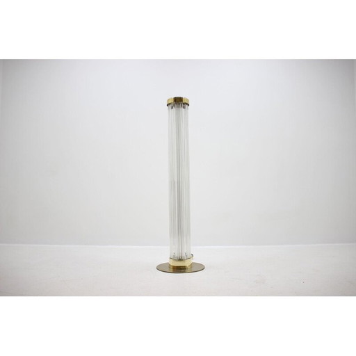 Vintage Messing und Glas Stehlampe Kamenicky Senov, 1960