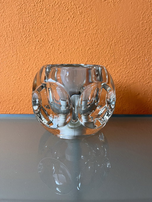 Vintage Peill & Putzler Glas Eiswürfel Tischlampe