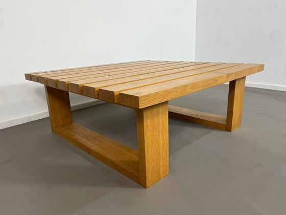 Image 1 of Skandinavischer Couchtisch aus Massivholz mit Lattenrost