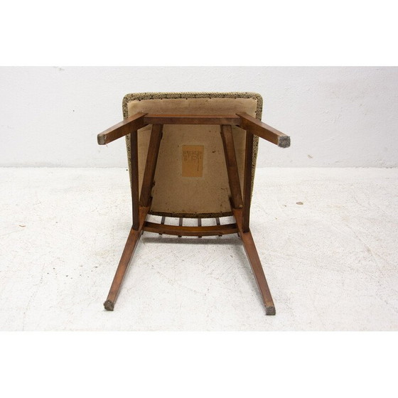 Image 1 of Paar Mid Century Buchenholz Esszimmerstühle mit Polsterung, Tschechoslowakei 1960er Jahre