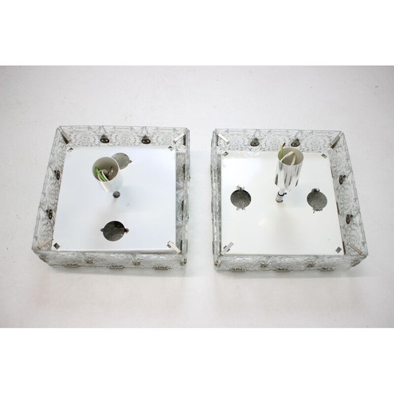 Image 1 of Vintage-Kronleuchter aus Metall und Glas von Kamenický Šenov für Preciosa, Tschechoslowakei 1970