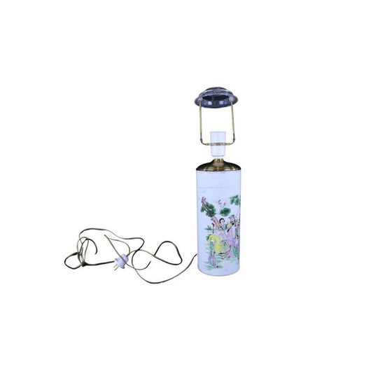 Image 1 of Asiatische Porzellan-Tischlampe, Vintage